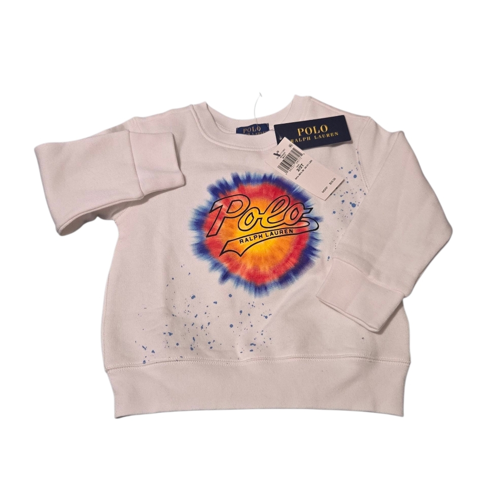Polo Ralph Lauren Kids White Graphic Sweatshirt New
